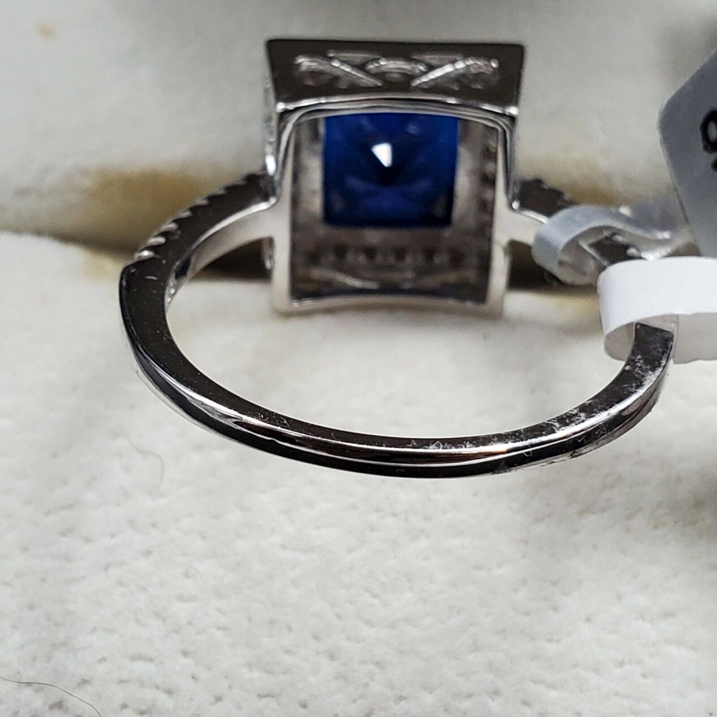 Womens 925 Sterling Silver Wedding Engagement Princess Cut Ring Faceted USA MADE