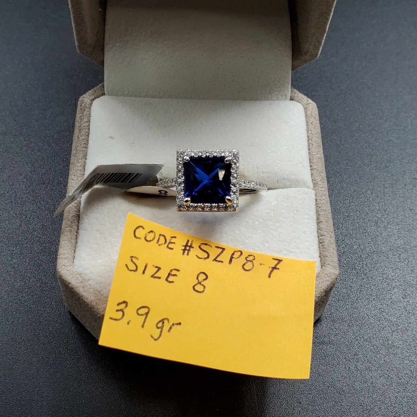 Womens 925 Sterling Silver Wedding Engagement Princess Cut Ring Faceted USA MADE