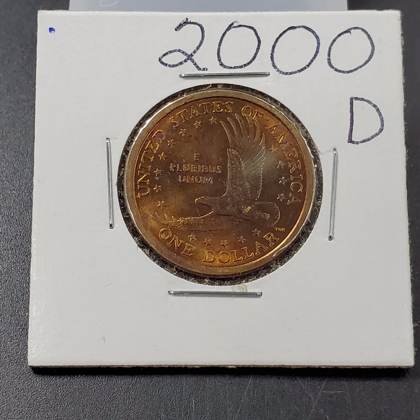 2000 D Sacagawea Native Brass Dollar Coin CH Choice / Gem BU Toner