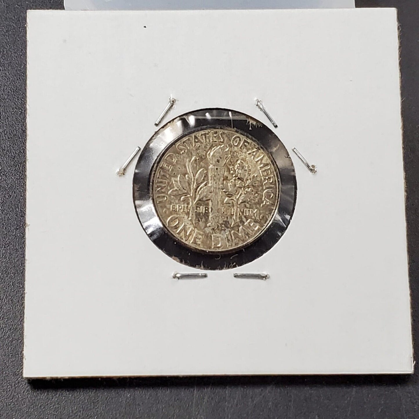 1953 P Roosevelt Silver Dime Neat Toning Toner AU About UNC