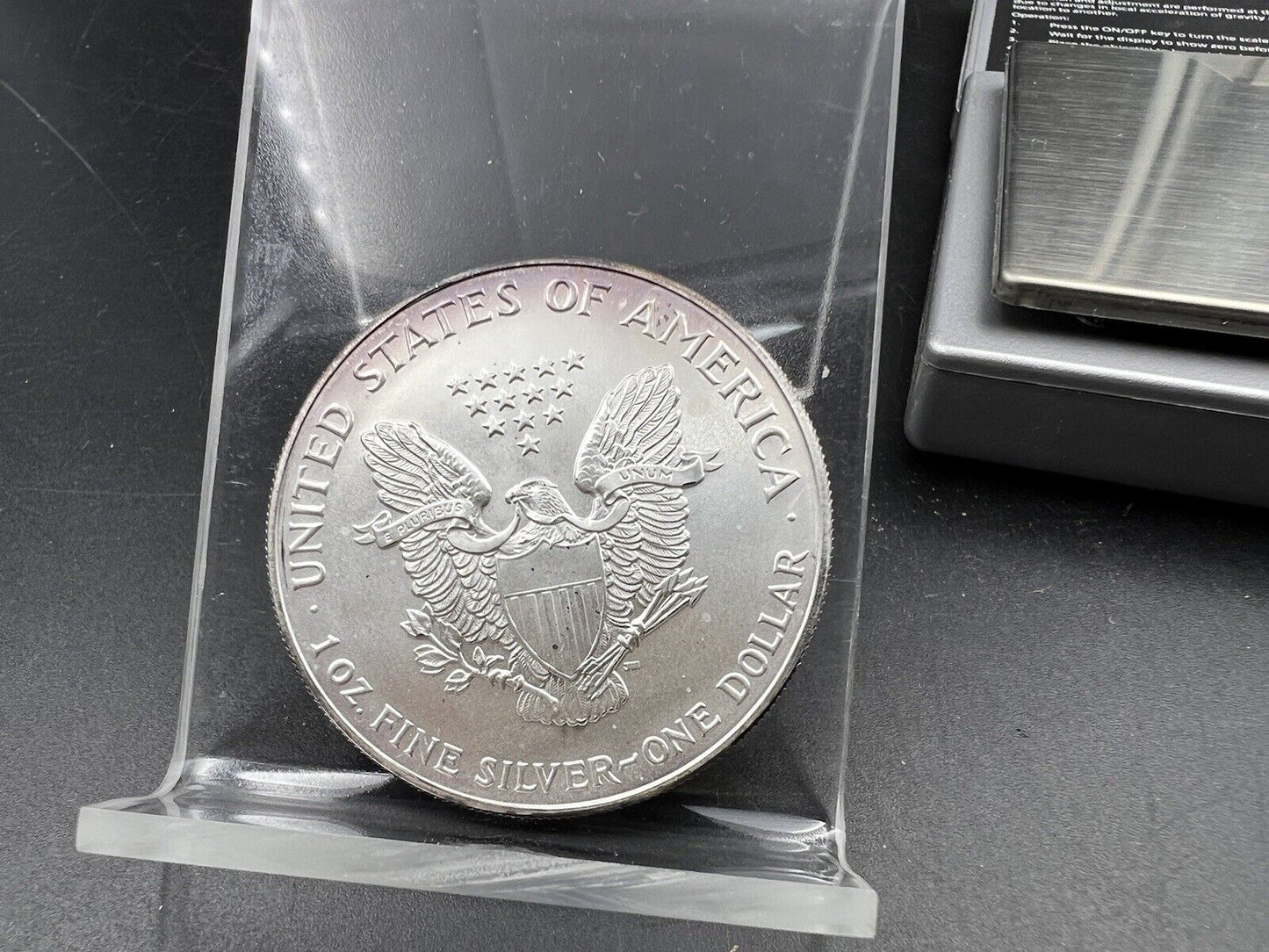 1993 1 OZ American Silver Eagle GEM UNC Neat Toning Toner