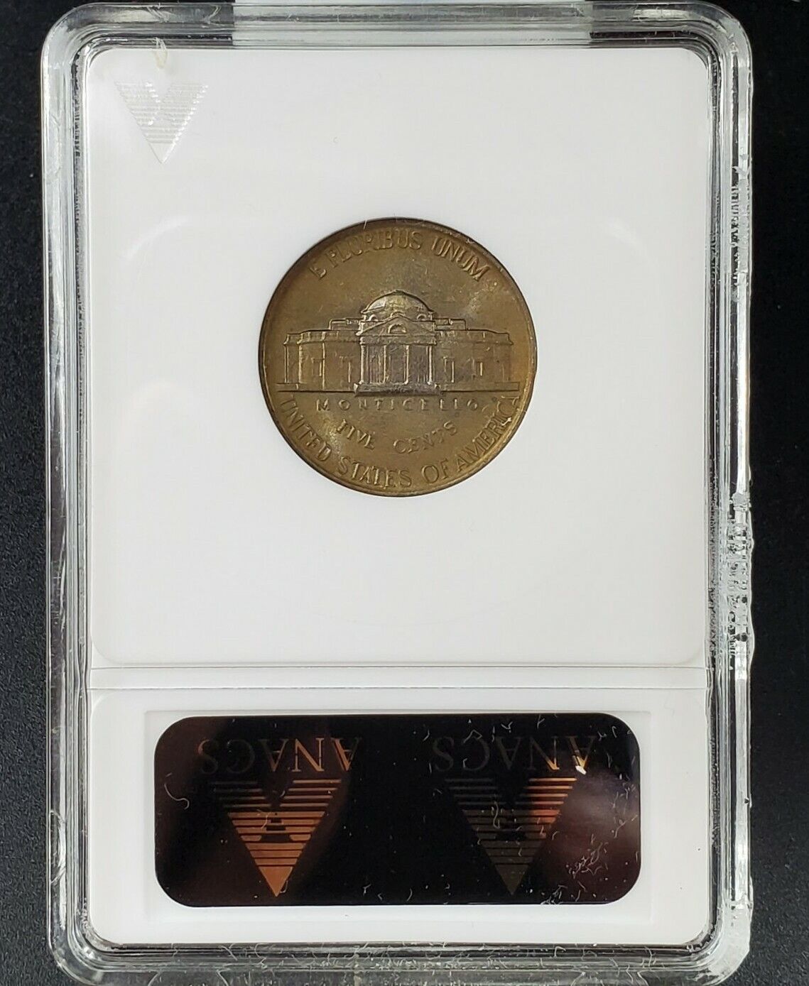 1938 Jefferson Nickel Variety ANACS MS64 DDO 003 DMR-005 SG B Die Rainbow Toning