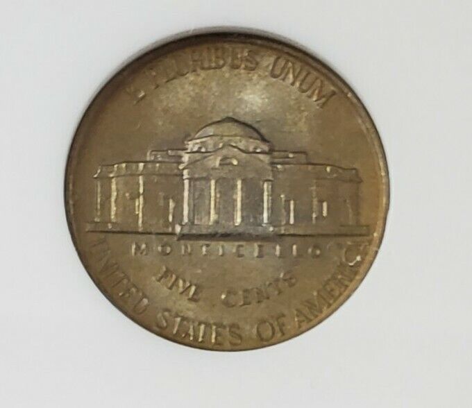 1938 Jefferson Nickel Variety ANACS MS64 DDO 003 DMR-005 SG B Die Rainbow Toning