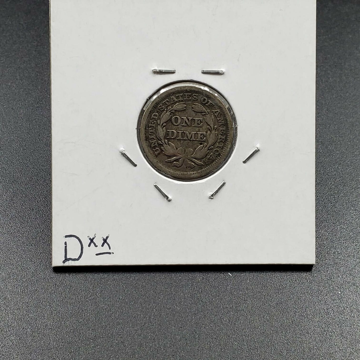 1856 P Liberty Seated Dime Silver Coin LG Small Date Variety Fine F Circulated