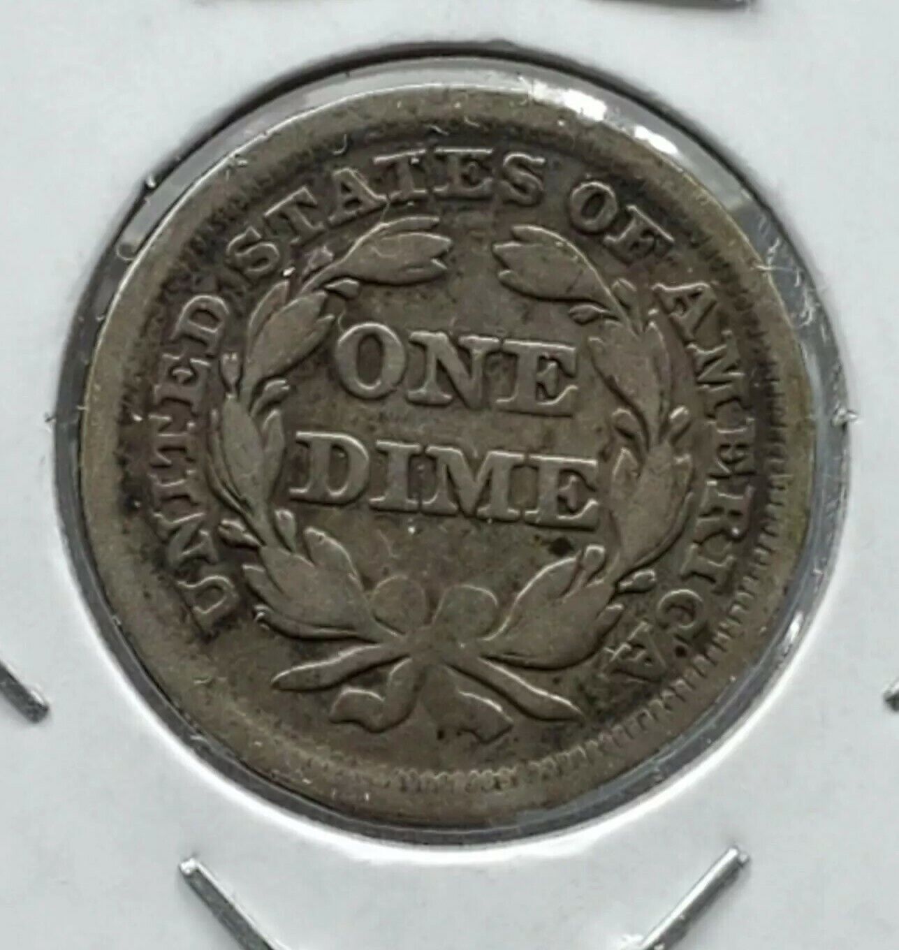 1856 P Liberty Seated Dime Silver Coin LG Small Date Variety Fine F Circulated