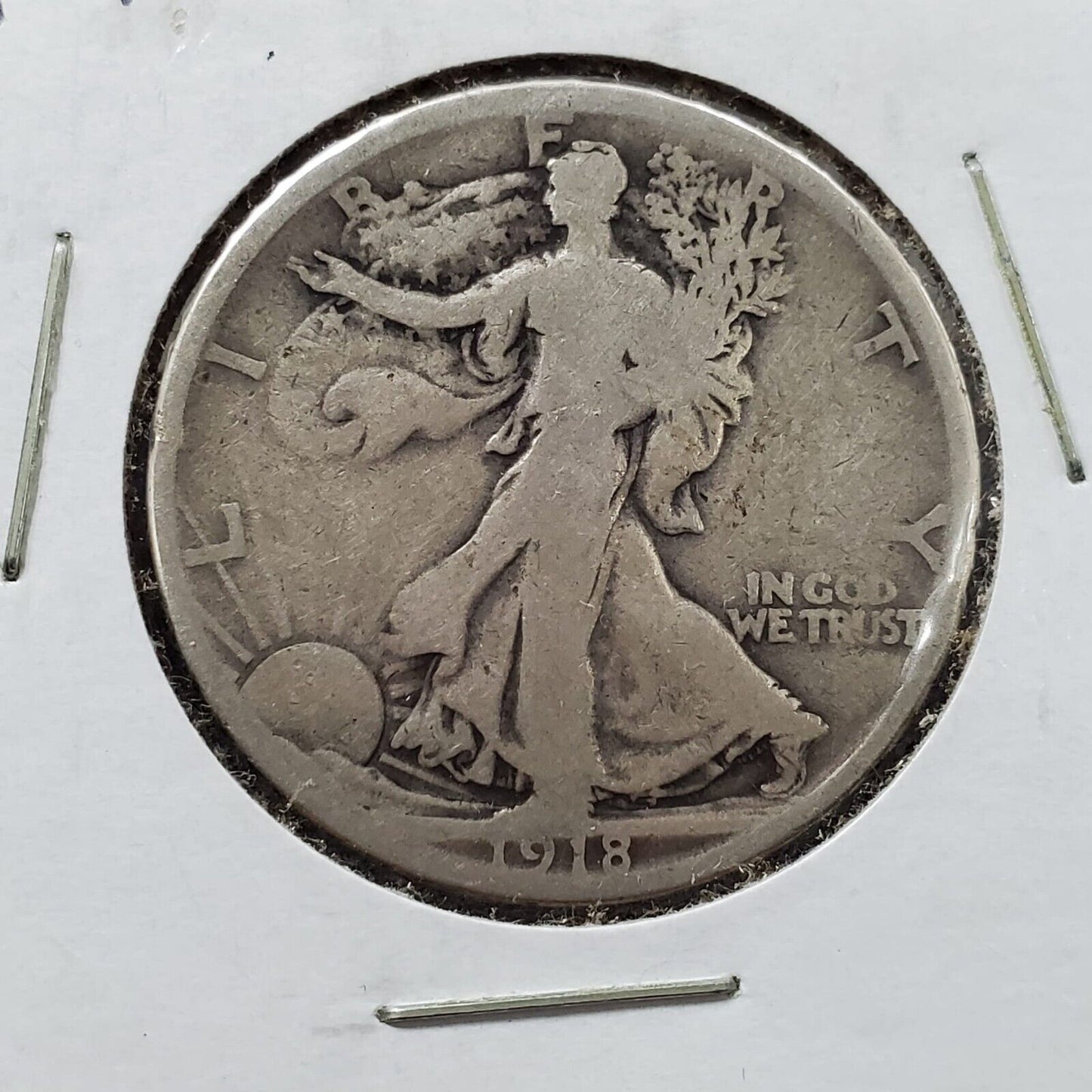 1918 S Walking Liberty Silver Eagle Half Dollar Coin Choice G Good / VG Very G