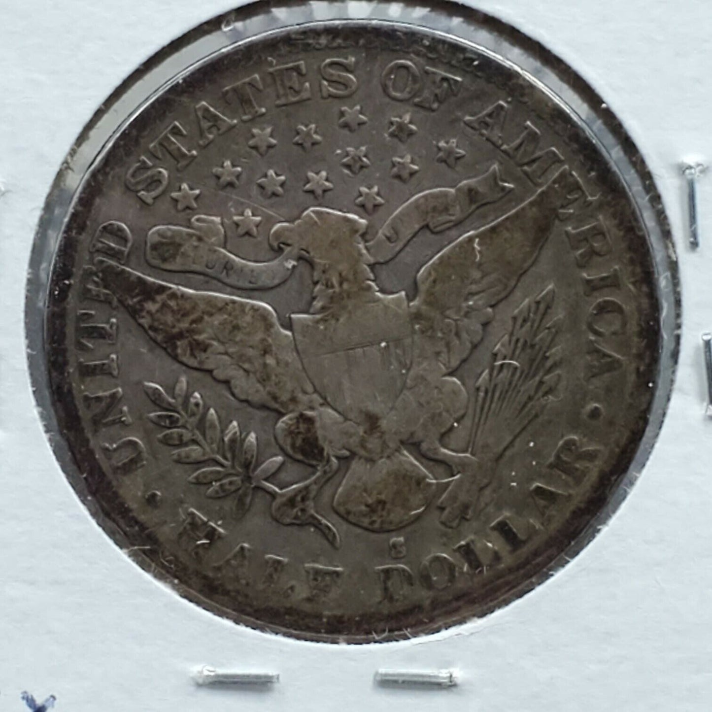1894 S Barber Silver Half Dollar 50c Coin Choice VG Very Good Neat Toning