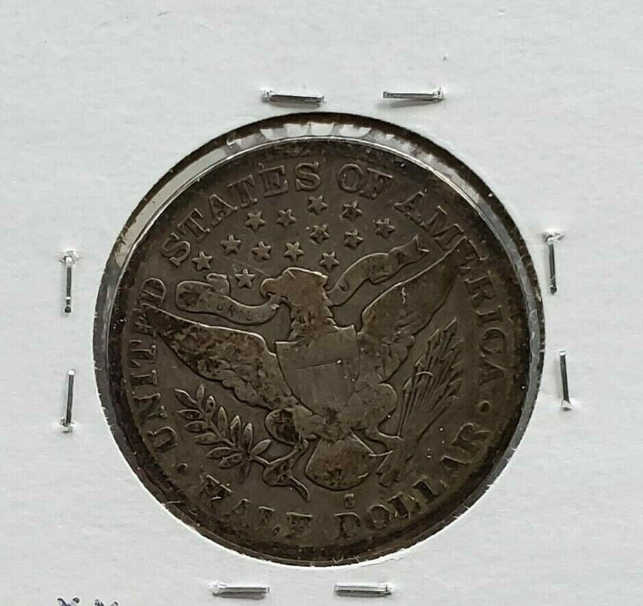 1894 S Barber Silver Half Dollar 50c Coin Choice VG Very Good Neat Toning
