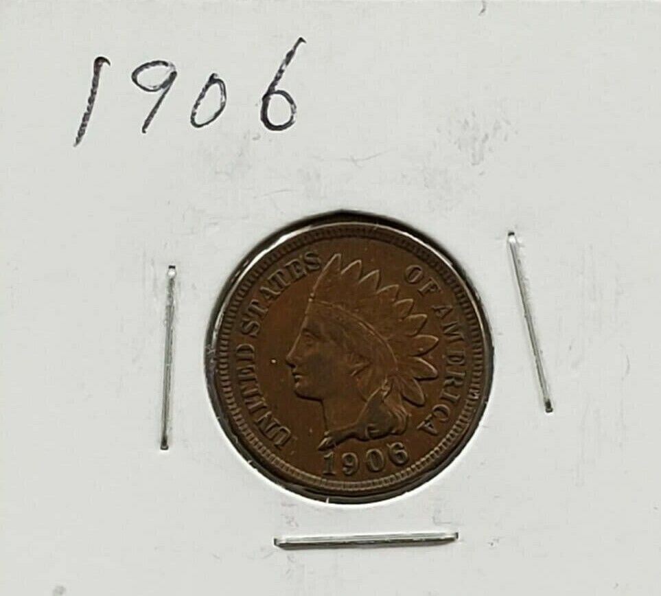 1906 Indian Head Cent Penny Nice coin CH VF Very Fine Brown