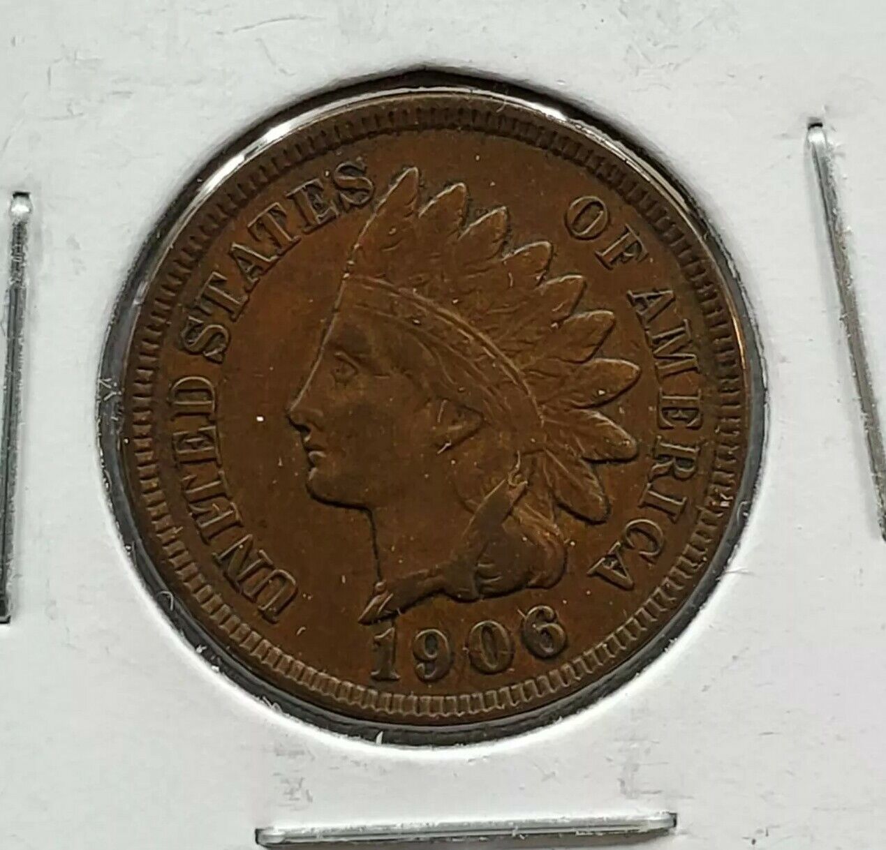 1906 Indian Head Cent Penny Nice coin CH VF Very Fine Brown