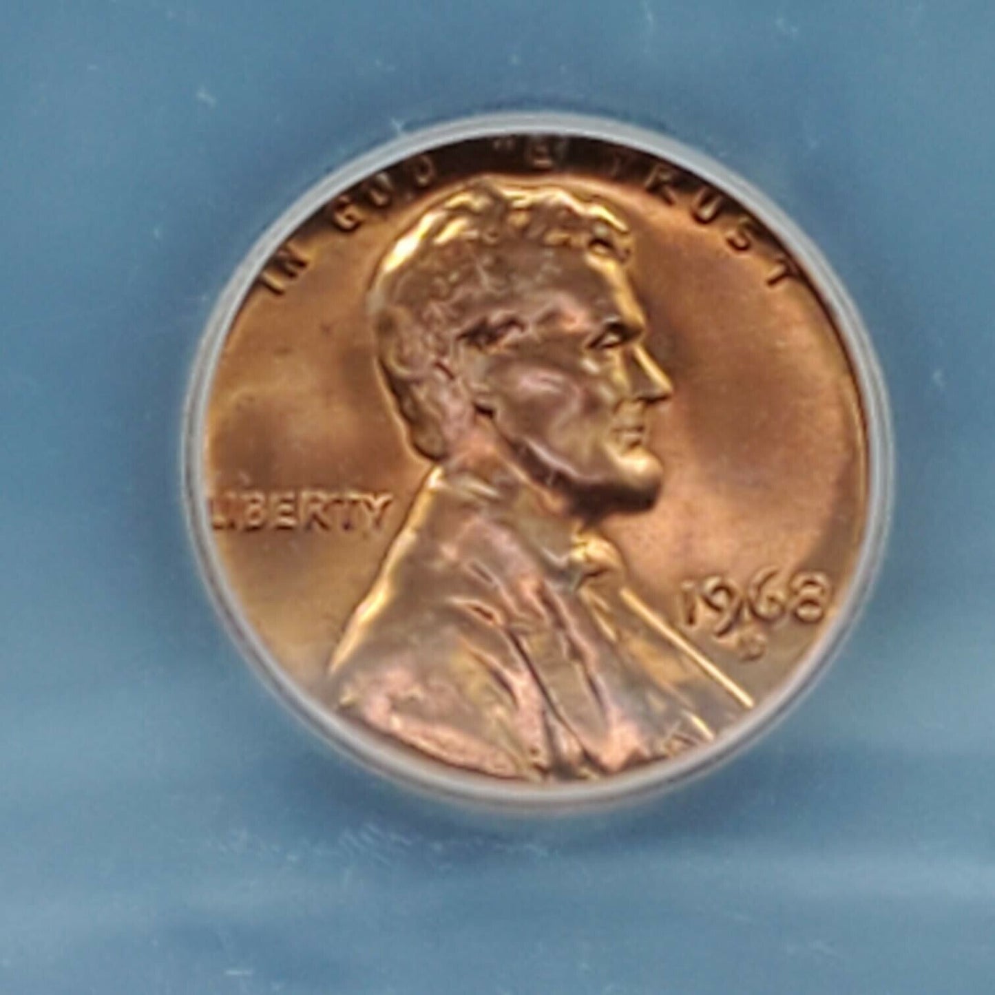 1968 D Lincoln Memorial Cent Penny Coin Vintage Retro ICG MS67 RD Red GEM BU