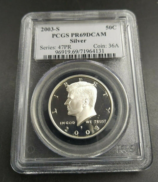 2003 S Kennedy Proof Half Dollar Coin PF69 UCAM PCGS DCAM SILVER #131