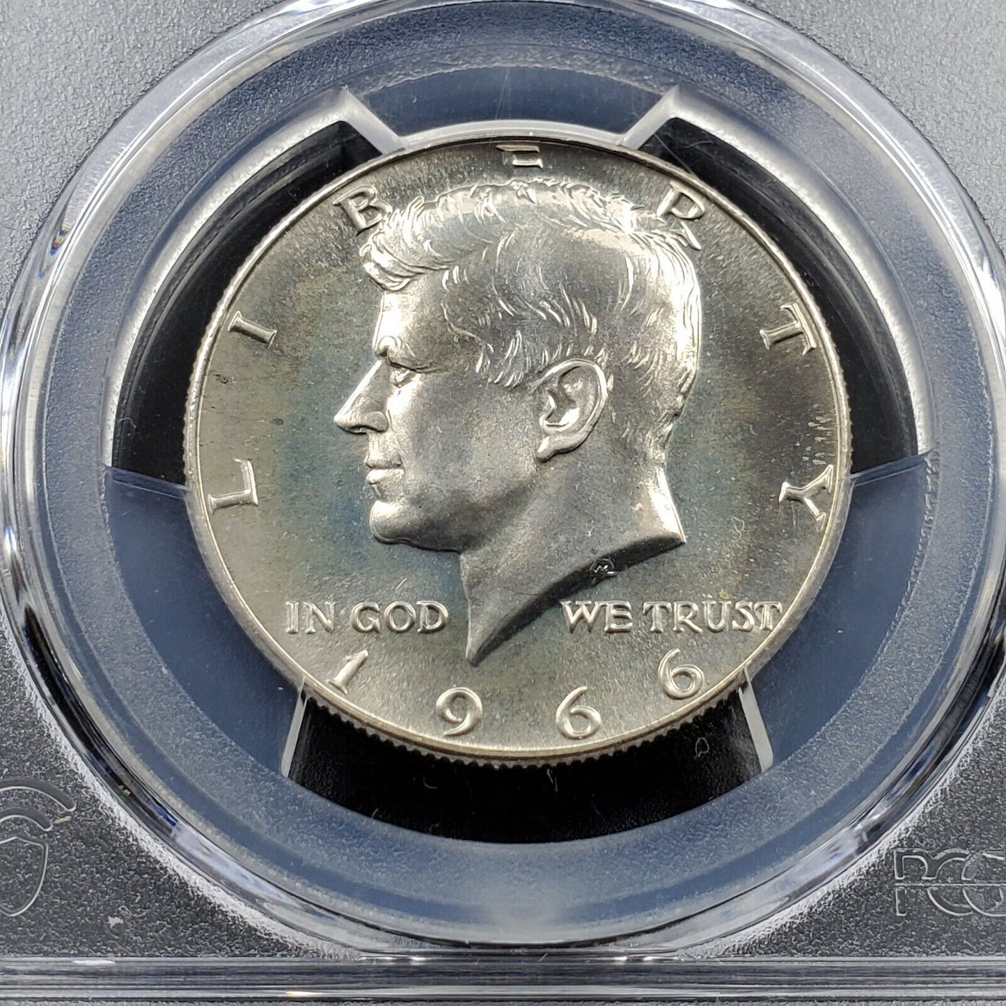 1966 P 50C Kennedy 40% Half Dollar VARIETY PCGS SMS SP67 DDO DOUBLE DIE OBVERSE