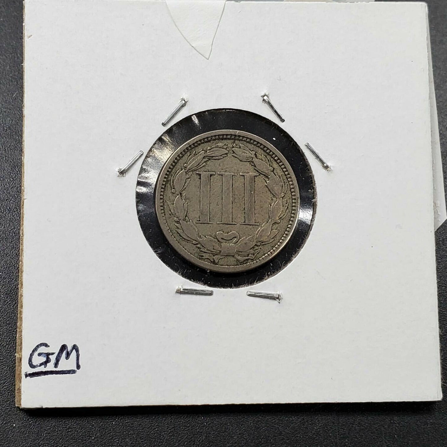 1867 P 3c Liberty Three Cent Nickel Coin Choice Fine Nearly VF Circulated