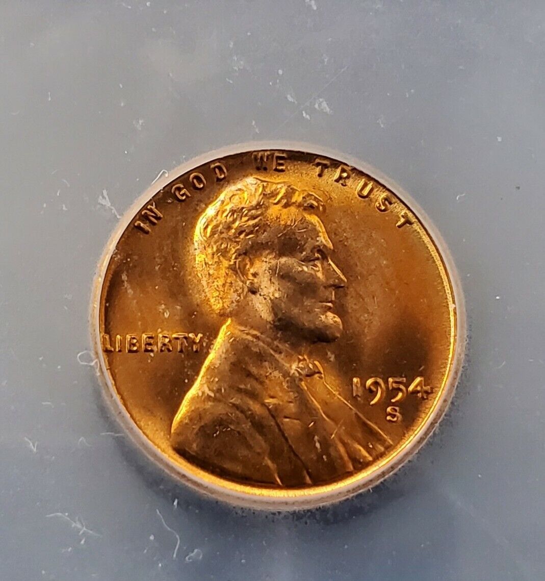 1954 S Lincoln Wheat Cent Penny Coin ICG MS67 RED RD Gem BU San Francisco 3