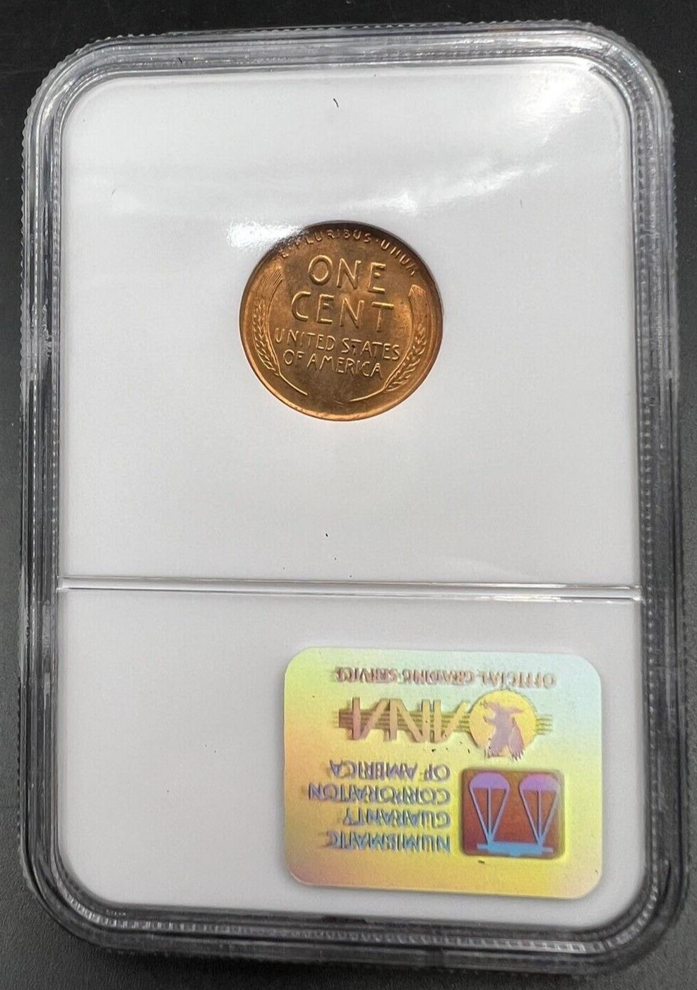1954 D Lincoln Wheat Cent Penny Coin NGC MS66 RD GEM BU #2