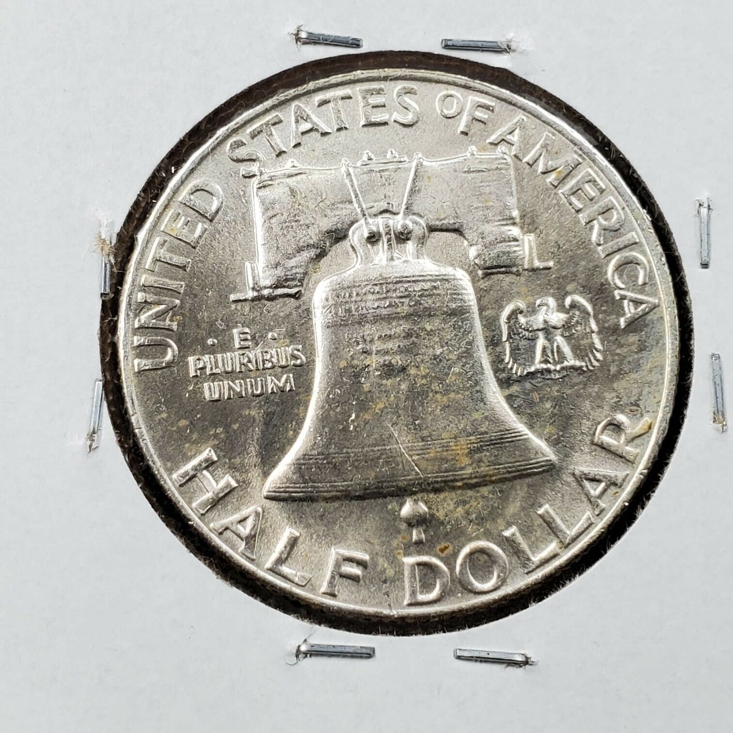 1959 P Franklin Silver Half Dollar BU Goiter FS-402 Variety FBL FULL BELL LINE
