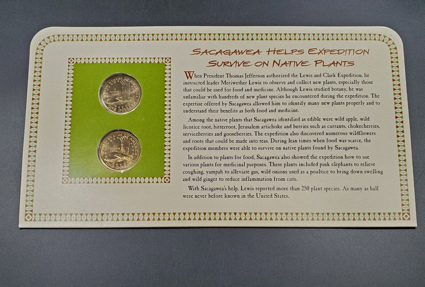 2002 P & D Sacagawea Golden Dollars & 2004 USA 37C Stamp Uncirculated Sheet