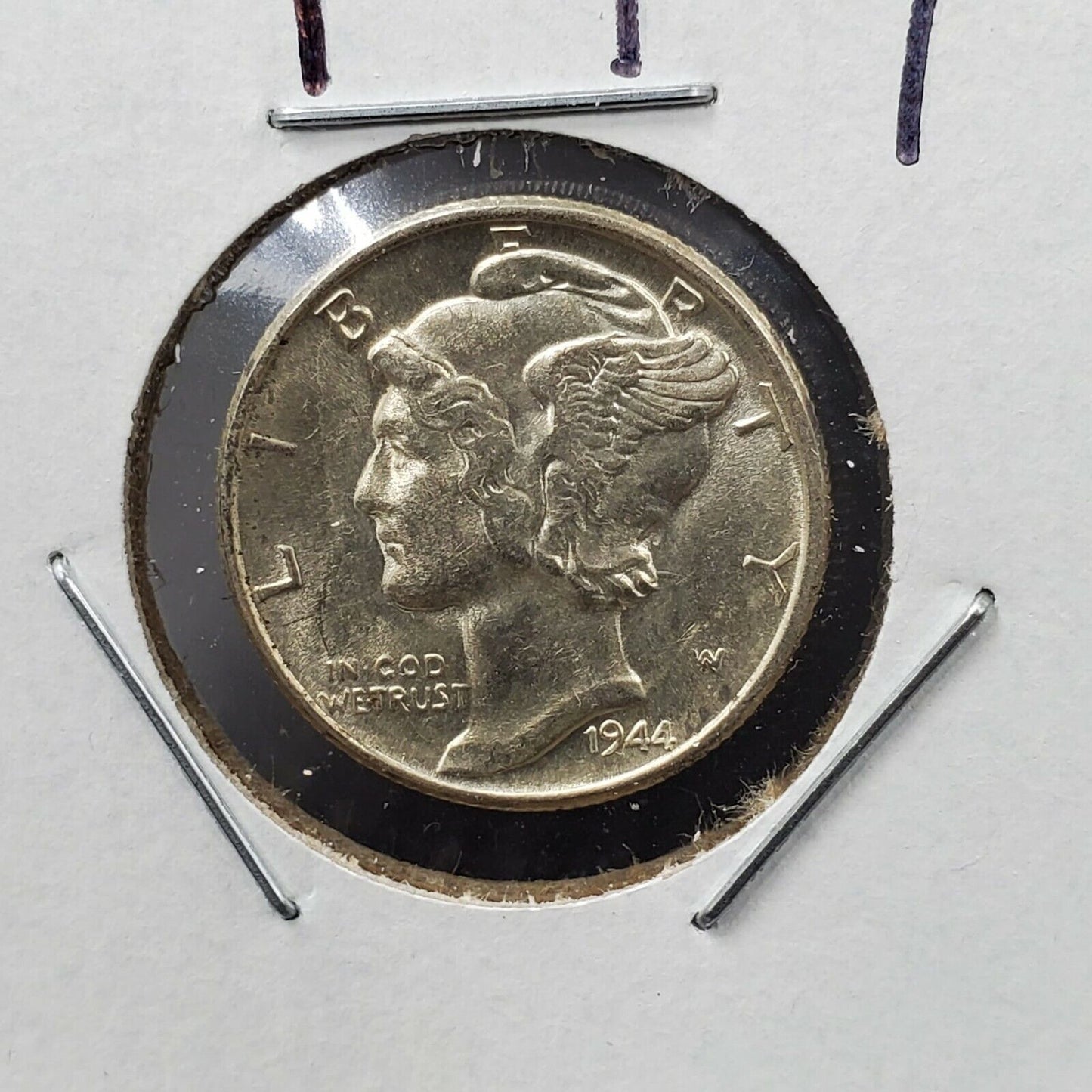 1944 P 10c Mercury Silver Dime Coin BU UNC WW2 Era Philadelphia Mint