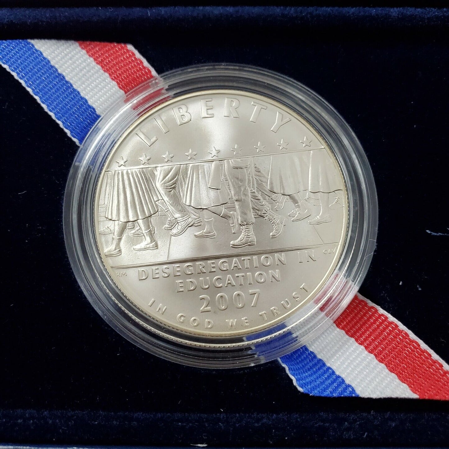 2007 P Desegregation Little Rock Commemorative Uncirculated Silver Dollar Coin