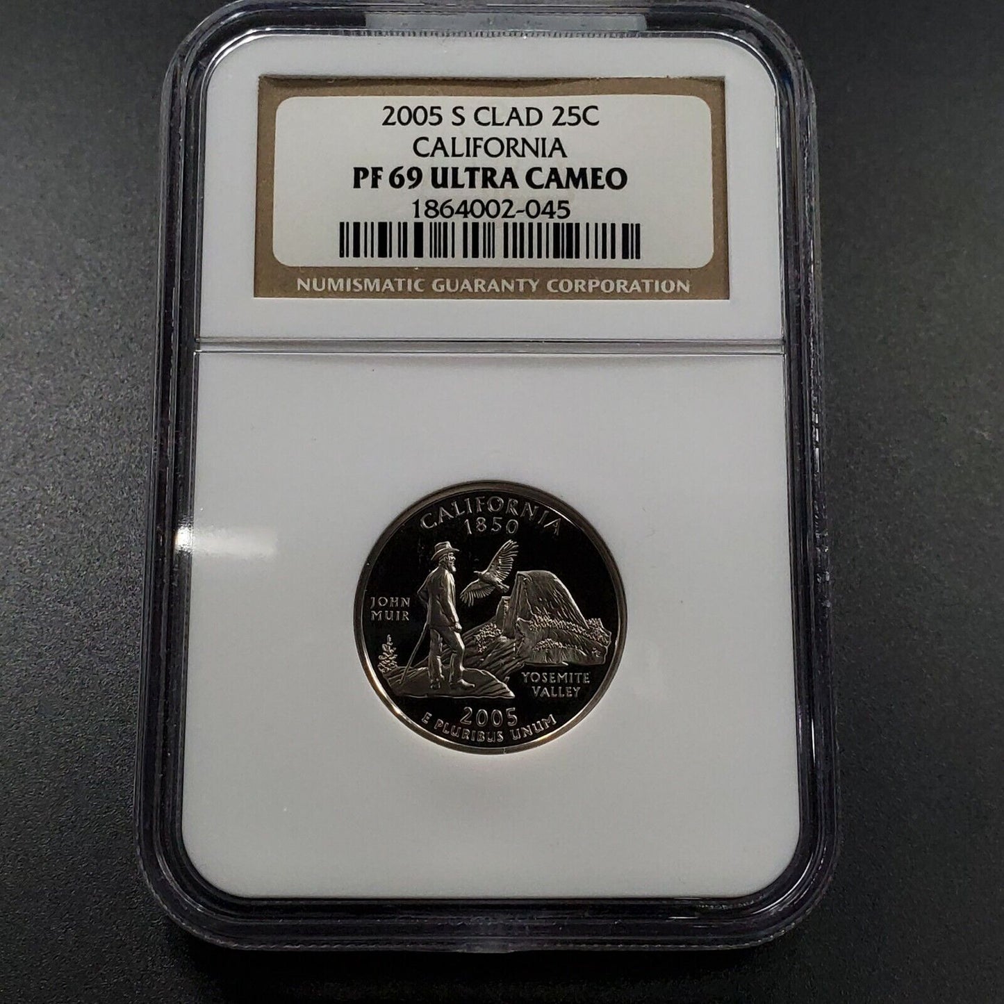 2005 S Complete 5 Coin Clad Proof Quarter Set NGC Graded PF69 UCAM Brown Label