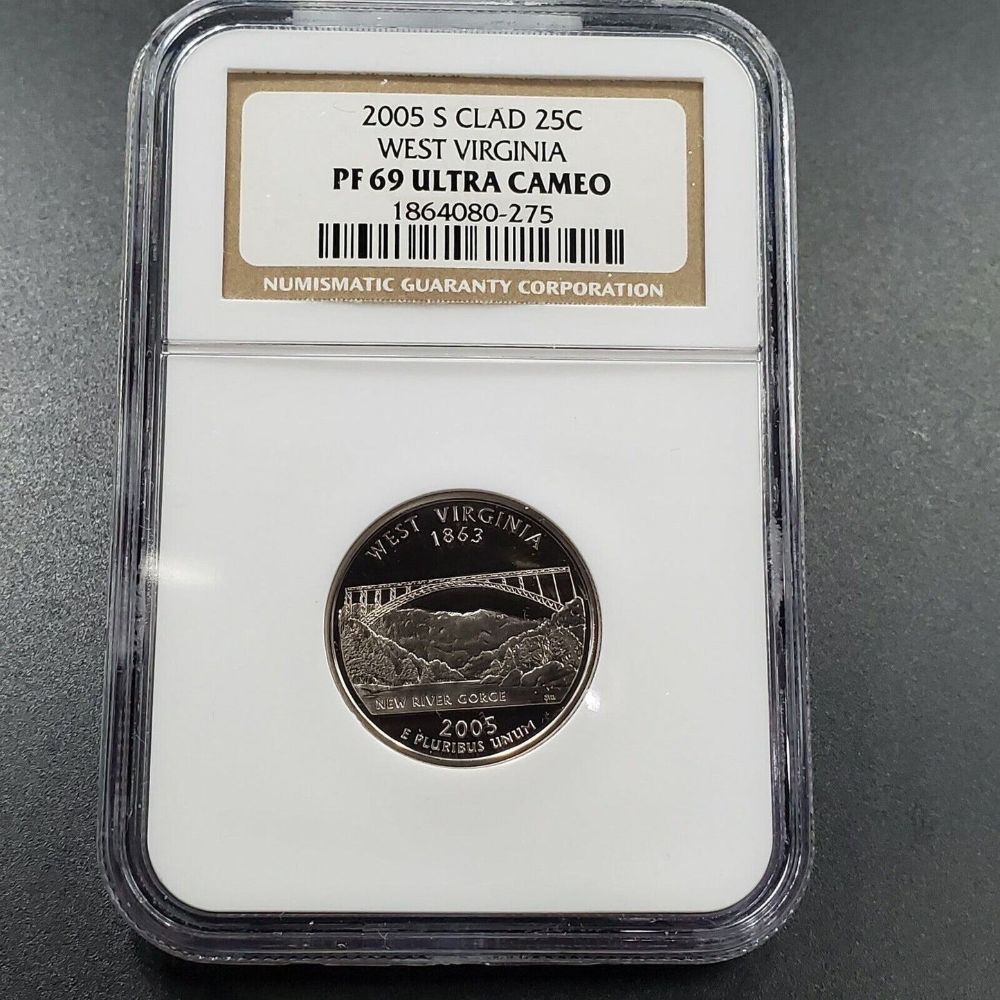 2005 S Complete 5 Coin Clad Proof Quarter Set NGC Graded PF69 UCAM Brown Label