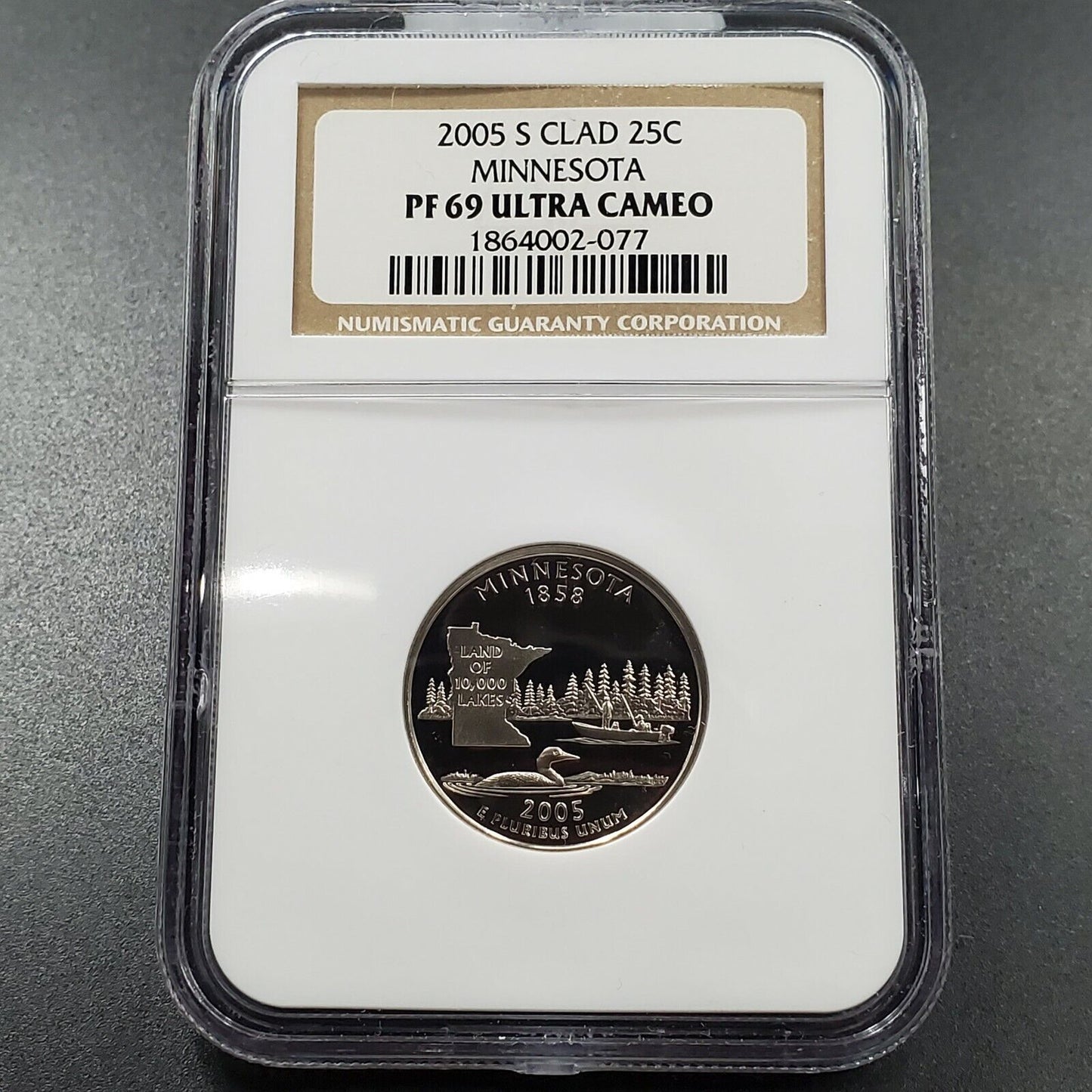 2005 S Complete 5 Coin Clad Proof Quarter Set NGC Graded PF69 UCAM Brown Label