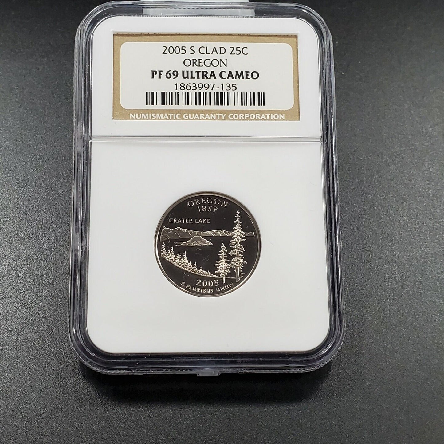 2005 S Complete 5 Coin Clad Proof Quarter Set NGC Graded PF69 UCAM Brown Label