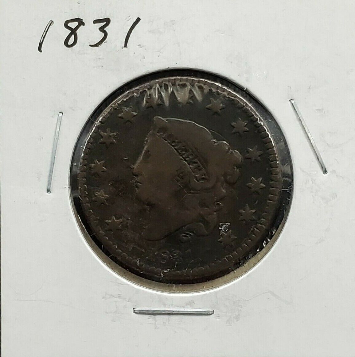 1831 Coronet Liberty Head US Large Cent 1c Choice Fine Circulated Condition