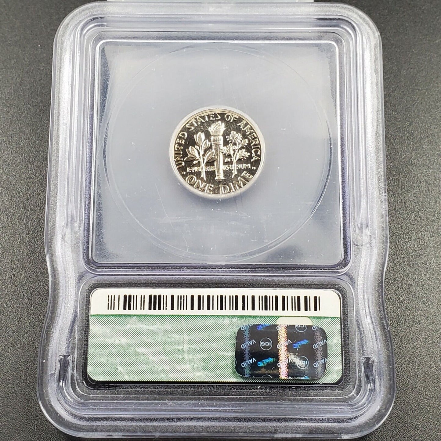 1977 S Roosevelt Clad Dime Coin Vintage ICG PR70 DCAM Deep Cameo Proof