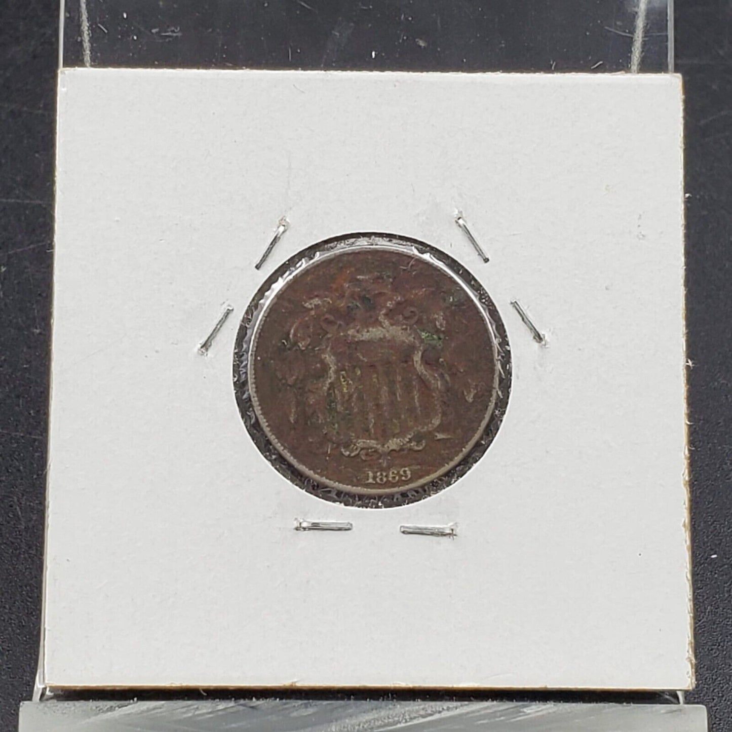 1869 P 5c Shield Nickel Very Circulated Coin