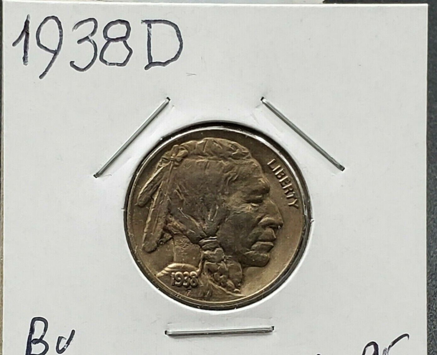 1938 D 5c Buffalo Nickel Nice Coin Choice BU UNC ~ %10 Slight Rotated Die Error