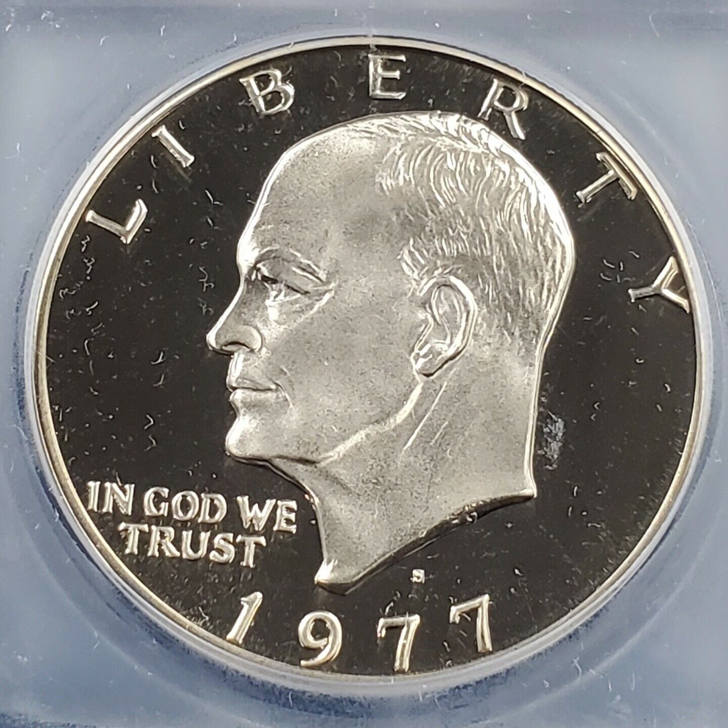 1977 S $1 Eisenhower Brown Ike CLAD Dollar PR69 ICG GEM PROOF 2
