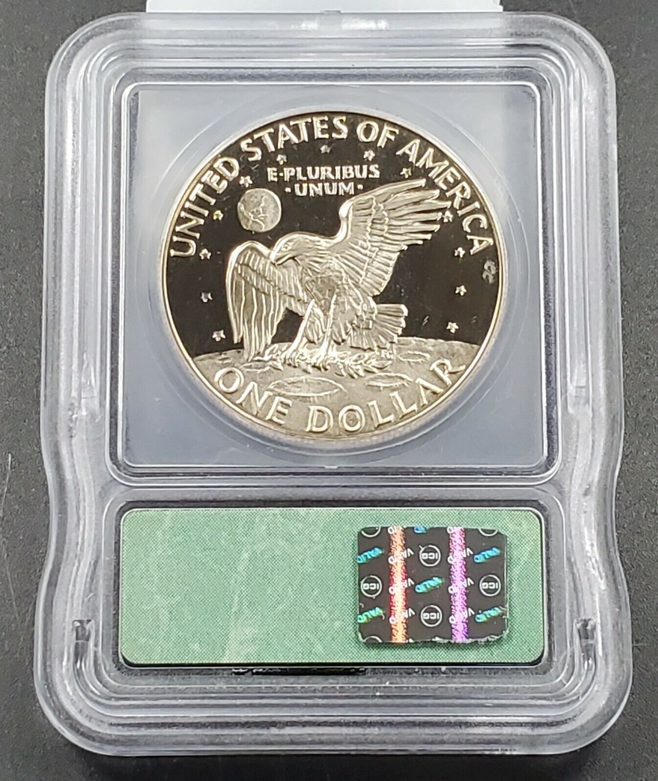 1977 S $1 Eisenhower Brown Ike CLAD Dollar PR69 ICG GEM PROOF 2