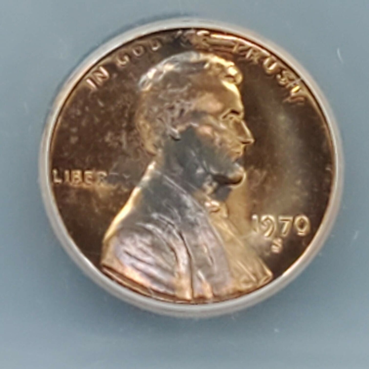 1970 S Lincoln Memorial Cent Penny Coin ICG PR69 Cameo Gem Proof Neat Toning
