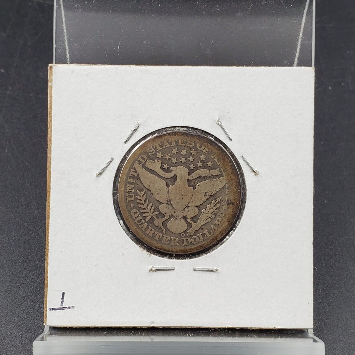1894 O Barber Silver Eagle Quarter Choice AG About Good Full Date 👍