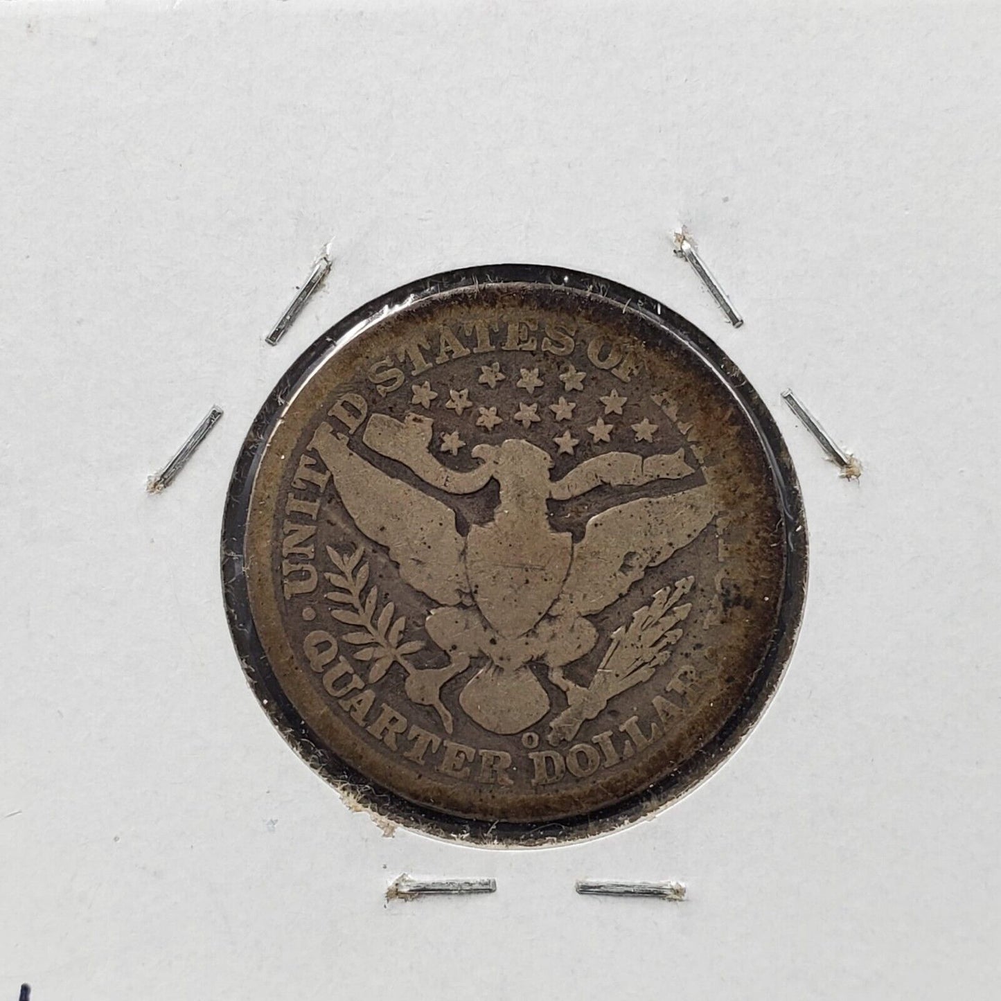 1894 O Barber Silver Eagle Quarter Choice AG About Good Full Date 👍