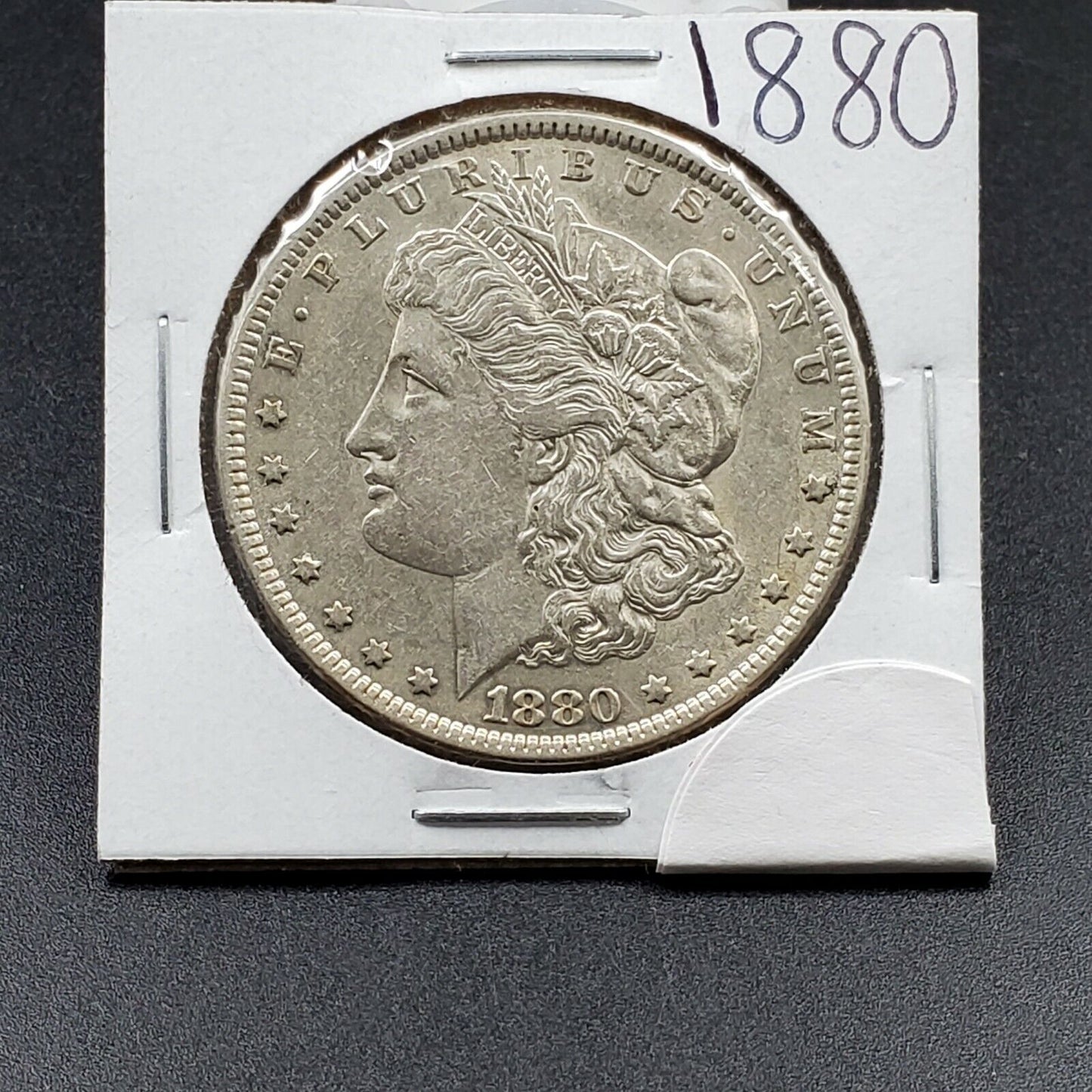 1880 P Morgan Silver Dollar Coin Philadelphia AU About UNC Nice Coin