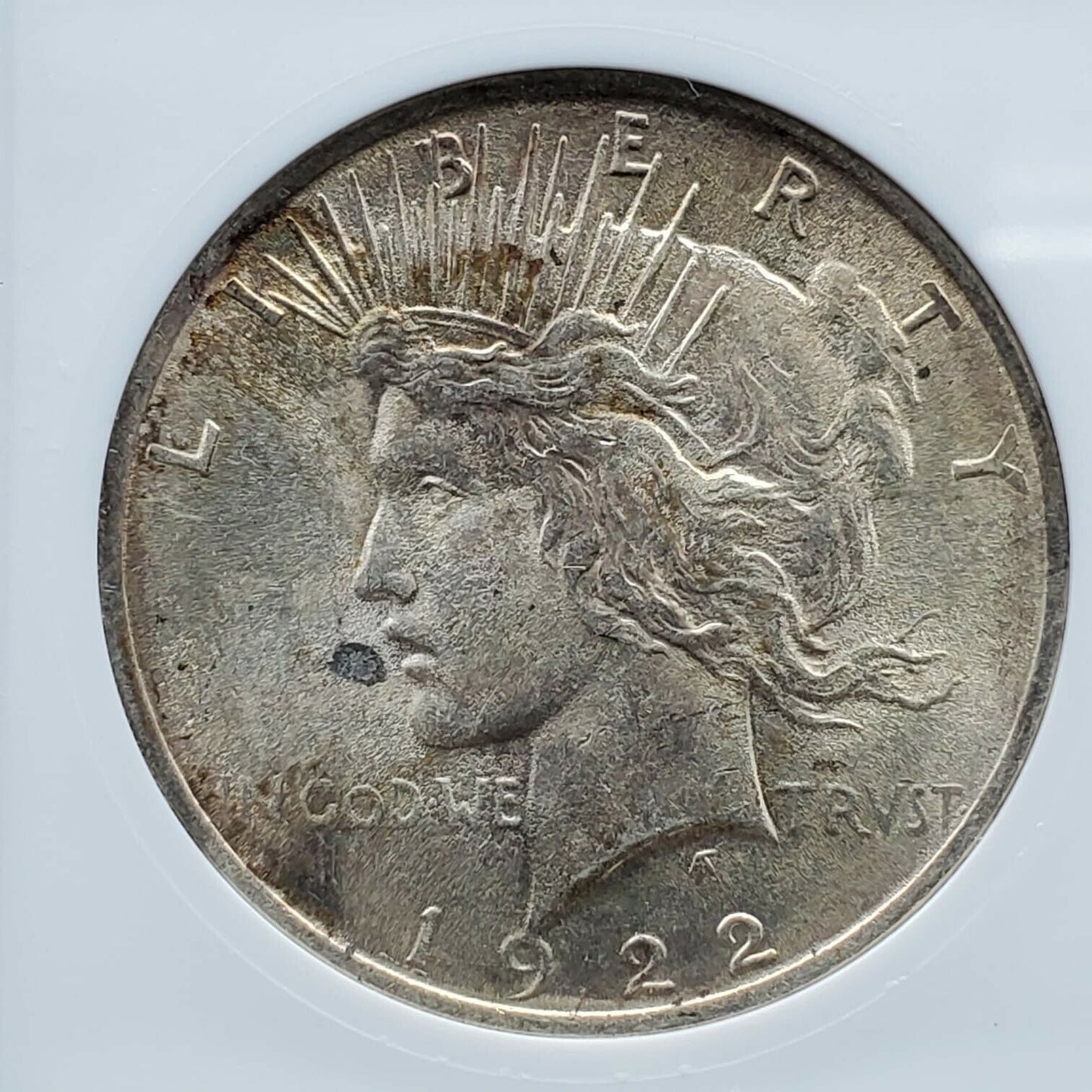1922 P Peace Silver Dollar Variety ANACS MS61 DDR Leaves Top 50 VAM 3 VAM-3 BU