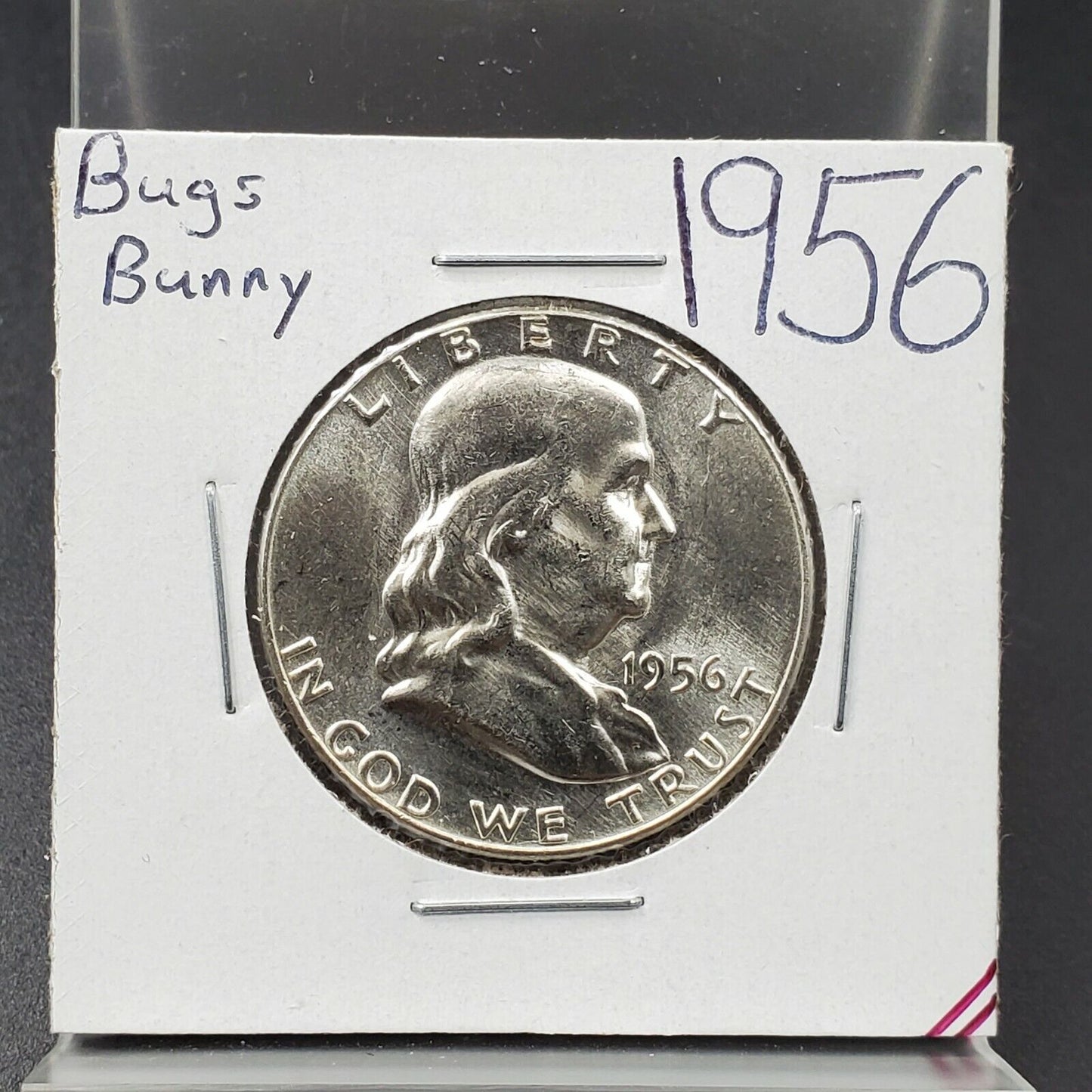 1956 P Franklin Silver Half Dollar Coin CH BU UNC UNC FS-401 Bugs Bunny Variety