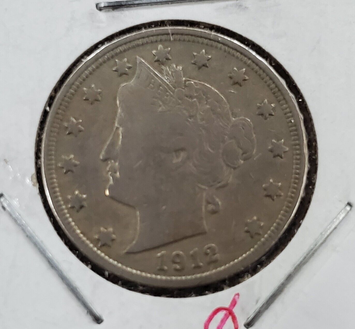 1912 Liberty Head V Nickel Choice Circulated Choice VG Very Good