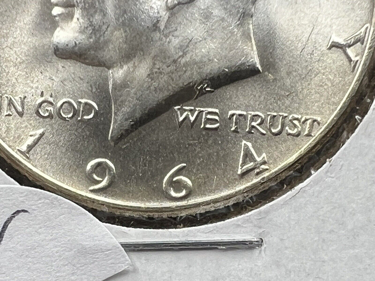 1964 P 50C Kennedy Half Dollar Coin GEM BU DDO Double Die OBV Minor Variety