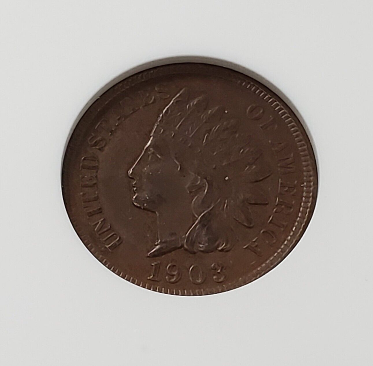 1903 Indian Head Cent Variety Error Coin ANACS EF45 Repunched Date S-2 Cleaned