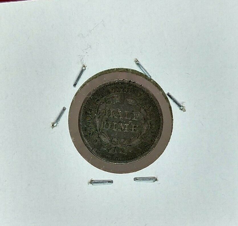 1853 Liberty Seated Half Dime Silver Coin With Arrows Variety AVG VF Very Fine