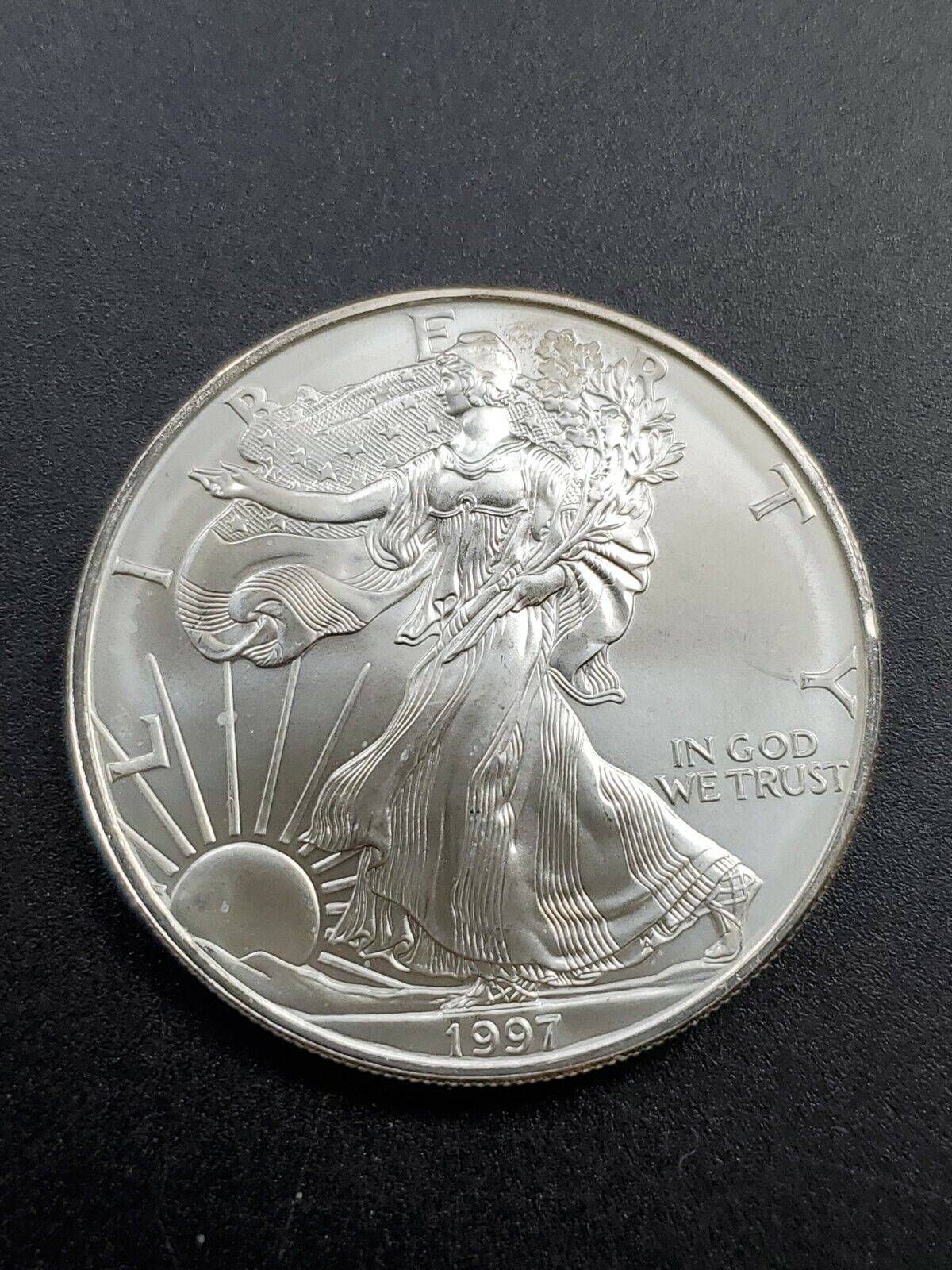 1997 1 OZ .999 American Silver Eagle ASE GEM BU Uncirculated Semi Key Date