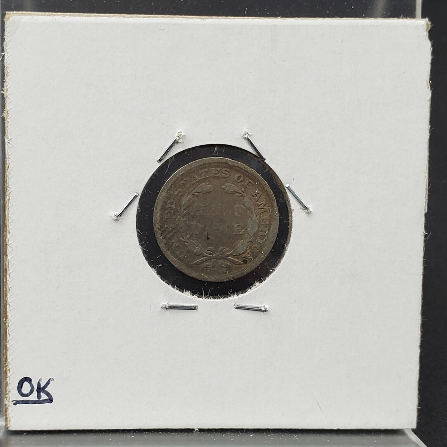 1856 Liberty Seated Half Dime Silver Coin Full Date AG About Good Detail