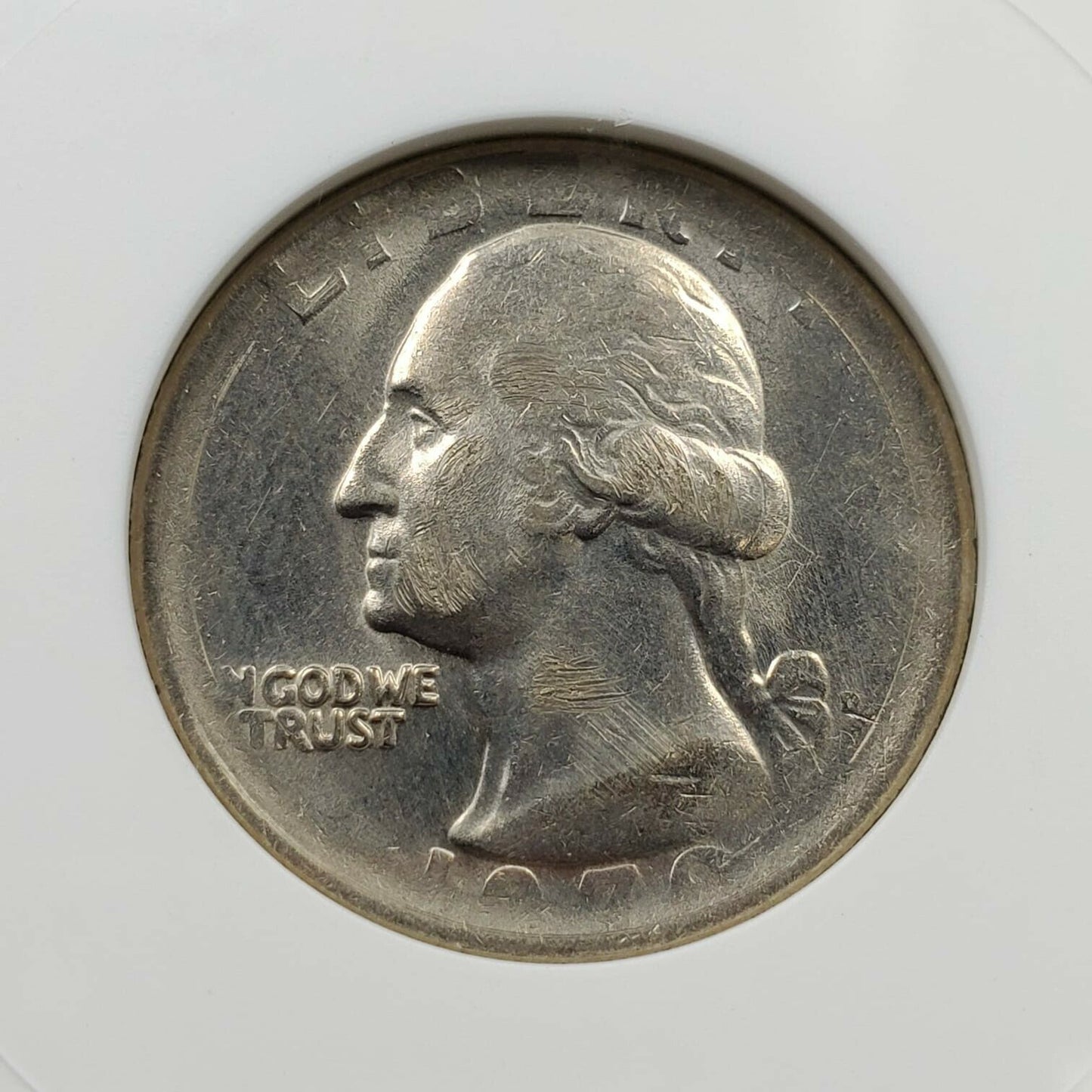 Large Error on 10c Stock 1970 D Washington Quarter ANACS Unc Details Nice Coin