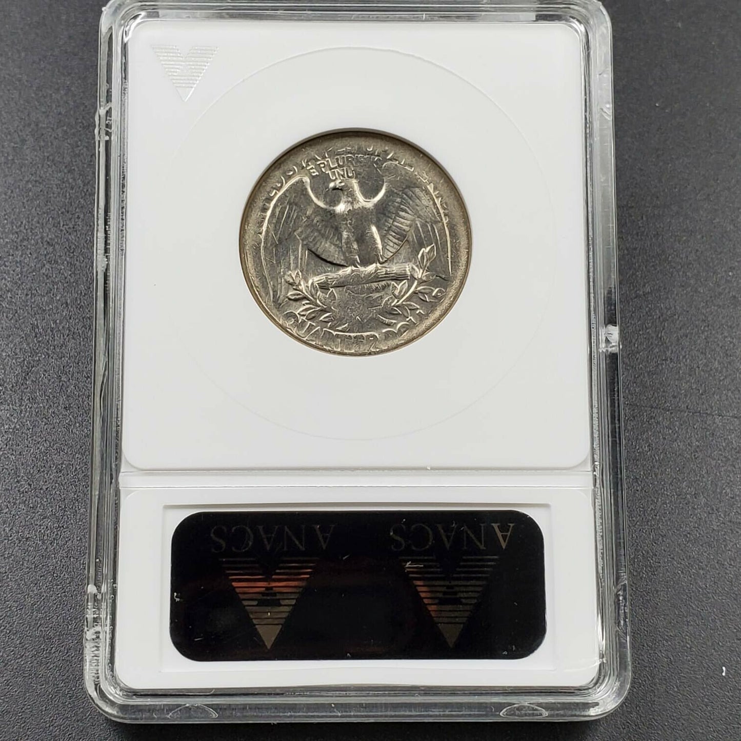 Large Error on 10c Stock 1970 D Washington Quarter ANACS Unc Details Nice Coin