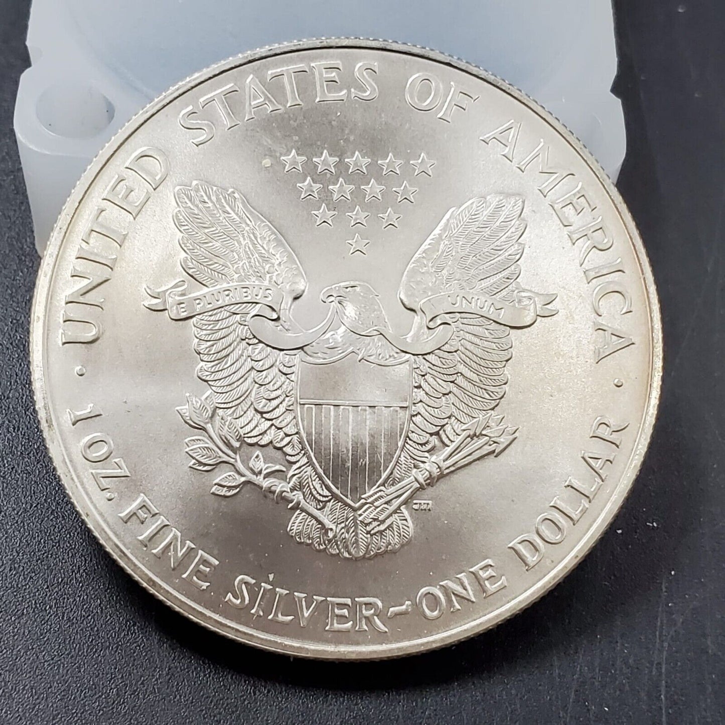 1996 1 OZ American Silver Eagle GEM UNC Neat Toning Toner