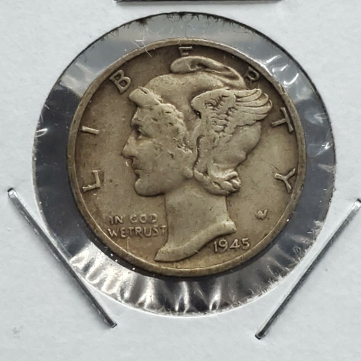 1945 s Mercury Dime MICRO S VARIETY SILVER COIN Choice VF Very Fine